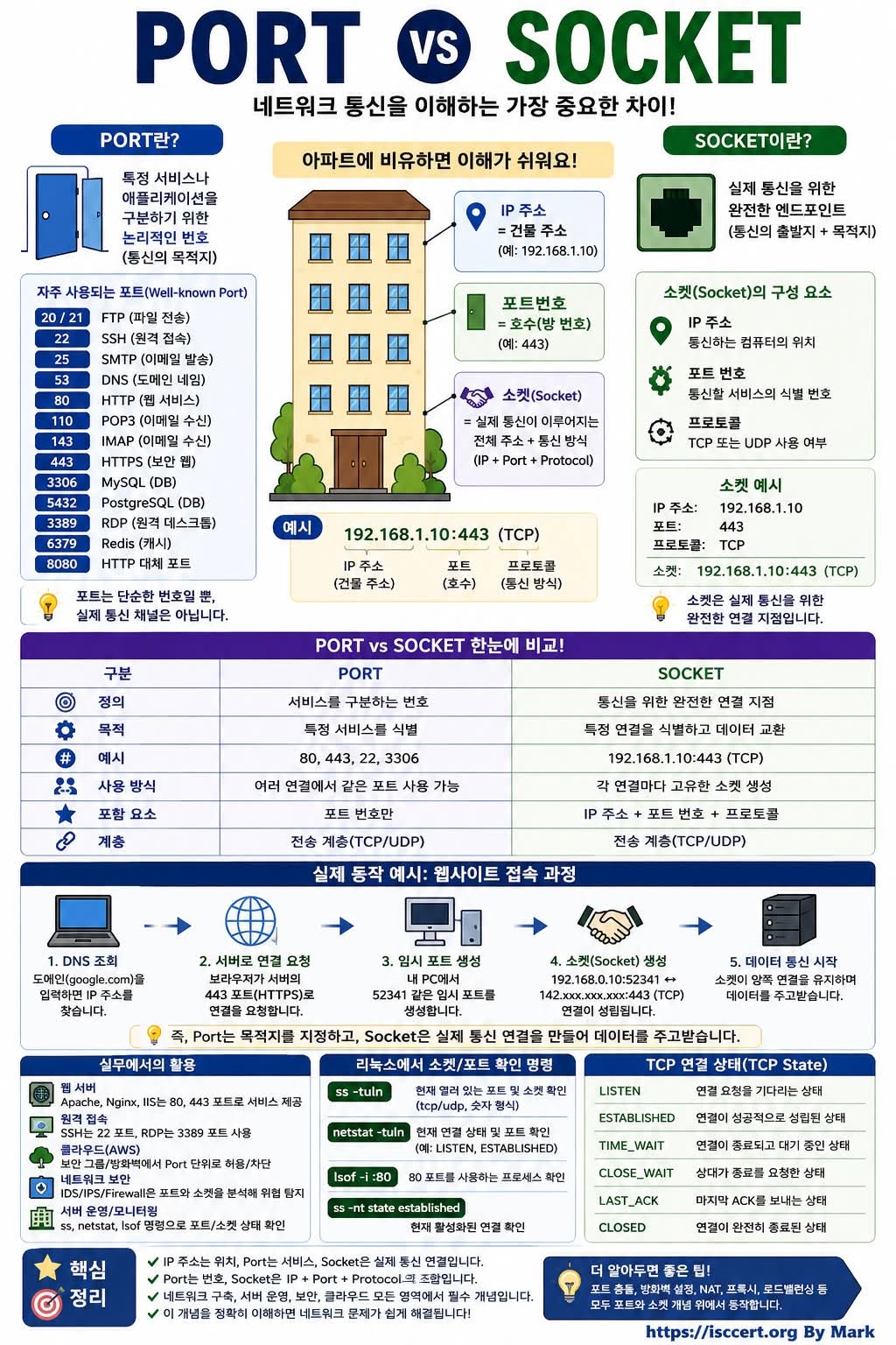 Port와 Socket, 아직도 헷갈리시나요? 인포그래픽