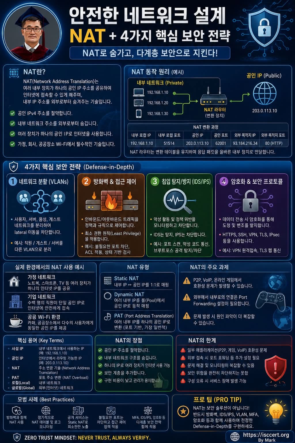 NAT와 다계층 보안(Defense-in-Depth), 왜 함께 사용해야 할까요? 인포그래픽