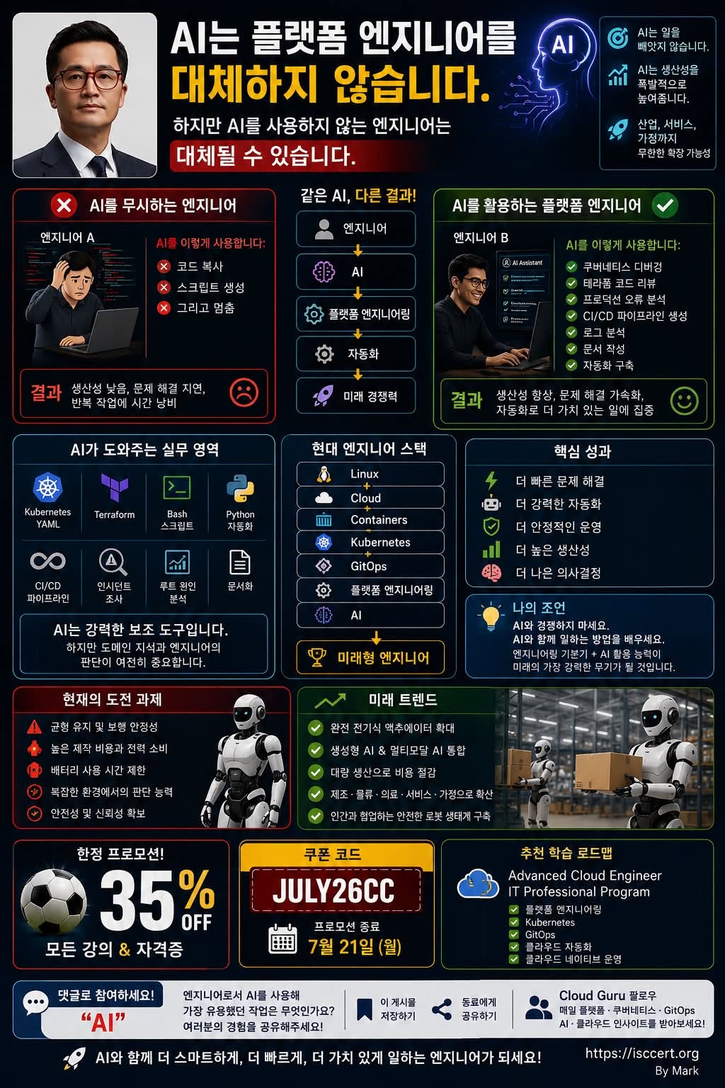 AI는 플랫폼 엔지니어를 대체하지 않습니다. 인포그래픽