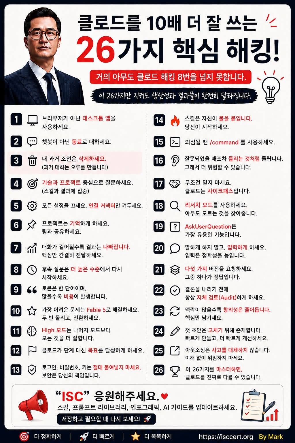 Claude를 잘 쓰는 사람들의 공통점, 프롬프트보다 ‘사용 습관’이 다릅니다. 인포그래픽